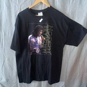 NWT Michael Jackson - Black Shirt - Adult XL - Hanes 2009 King Of Pop Thriller